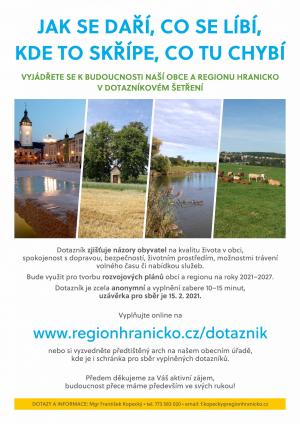 Dotazníkové šetření Regionu Hranicko 1